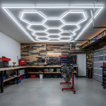 Sistema de Iluminación LED Hexagonal Modular - Kit Profesional (2.35 m x 1.65 m)